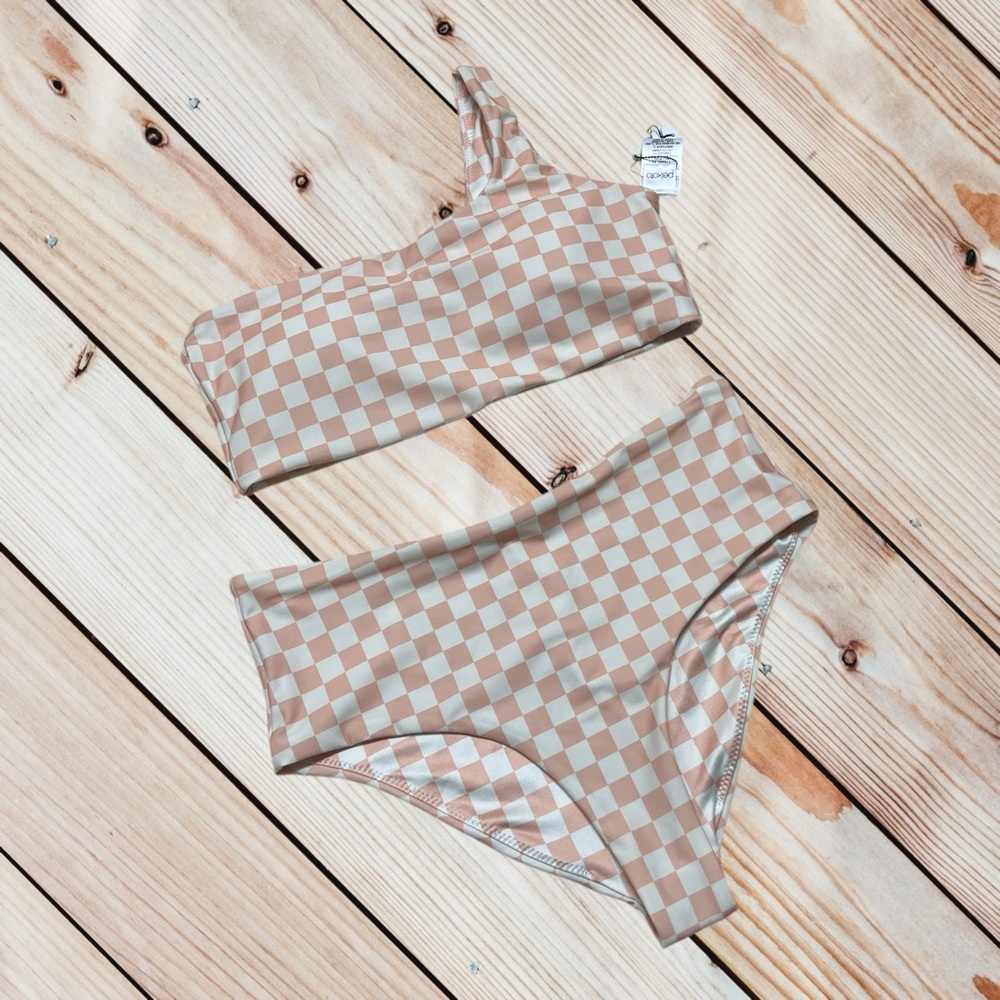 NWT Peixoto L beige check bikini - Picture 2 of 13
